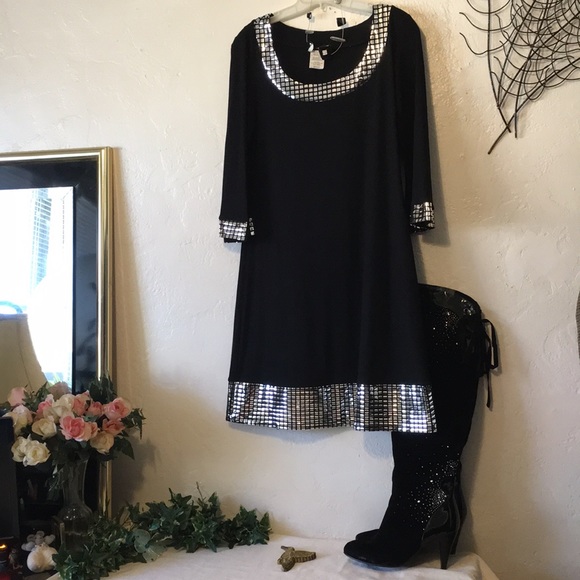 Tiana B. Reflection Black Dress - Picture 3 of 8